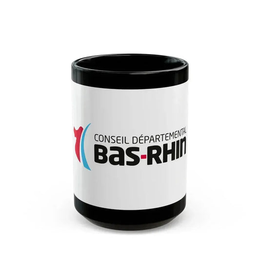 Flag of Bas Rhin France - Black Coffee Mug 15oz - Go Mug Yourself