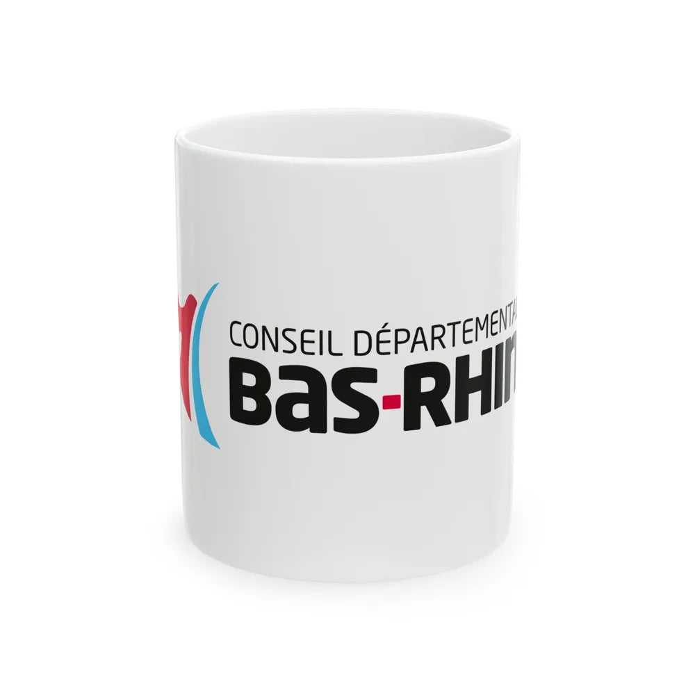 Flag of Bas Rhin France - White Coffee Mug-11oz-Go Mug Yourself