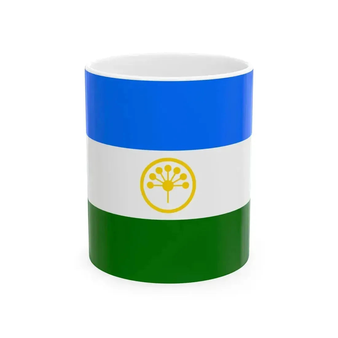 Flag of Bashkortostan 1992 (Russia) White Coffee Mug 11oz - Go Mug Yourself