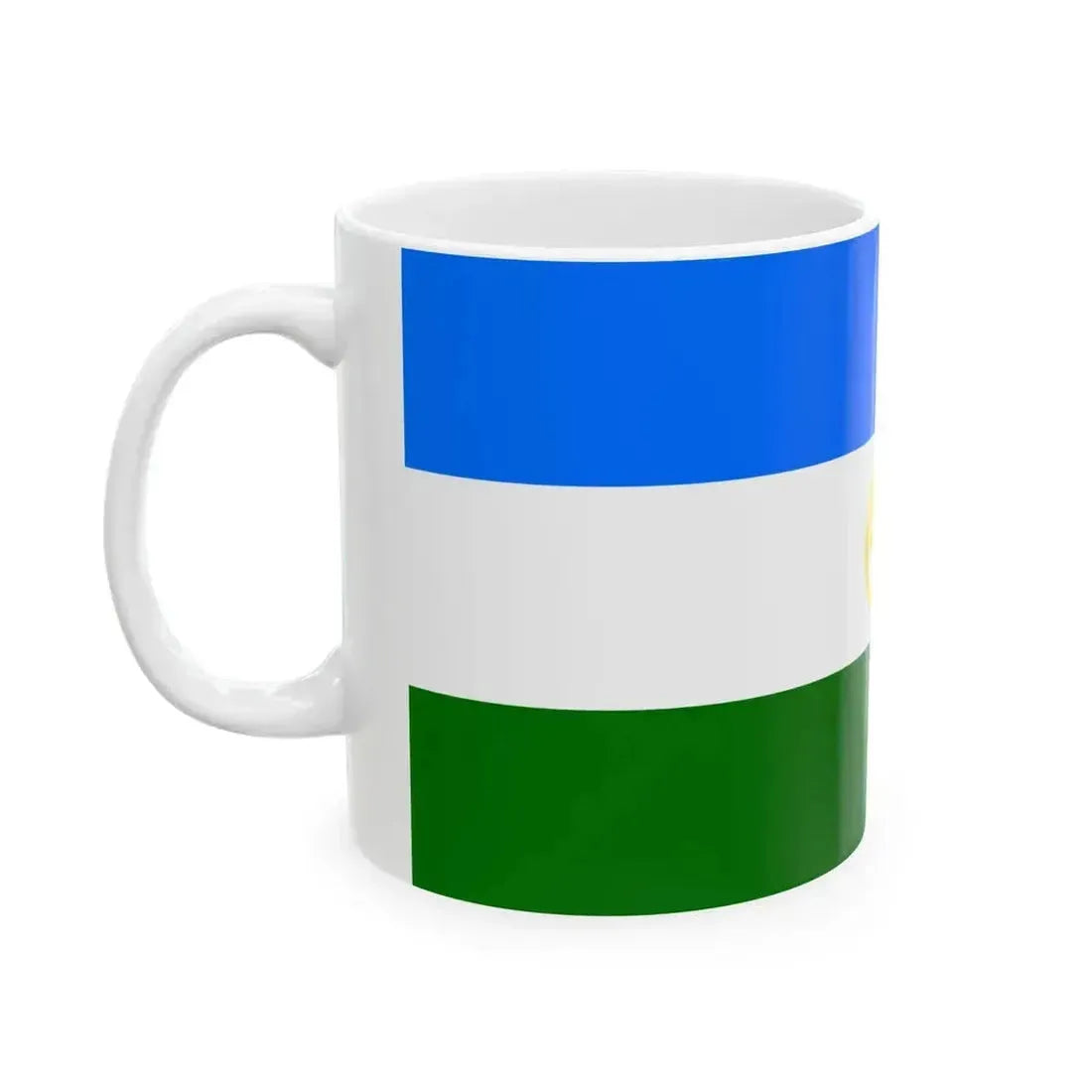 Flag of Bashkortostan 1992 (Russia) White Coffee Mug - Go Mug Yourself
