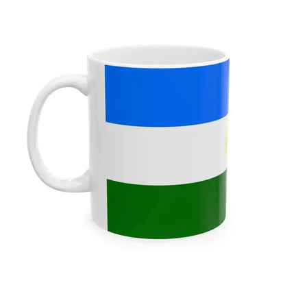 Flag of Bashkortostan 1992 (Russia) White Coffee Mug - Go Mug Yourself