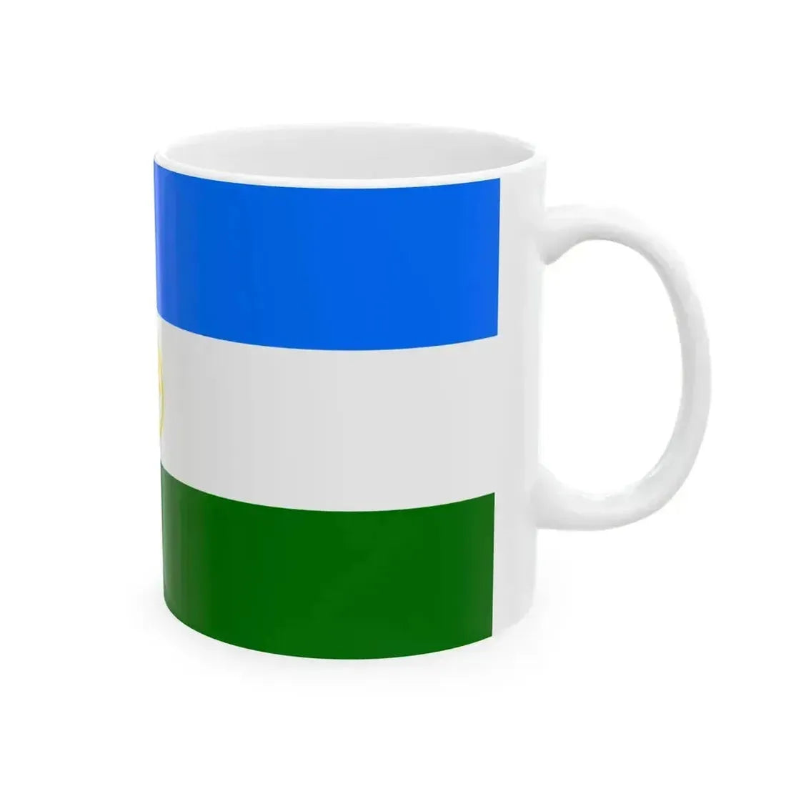 Flag of Bashkortostan 1992 (Russia) White Coffee Mug - Go Mug Yourself