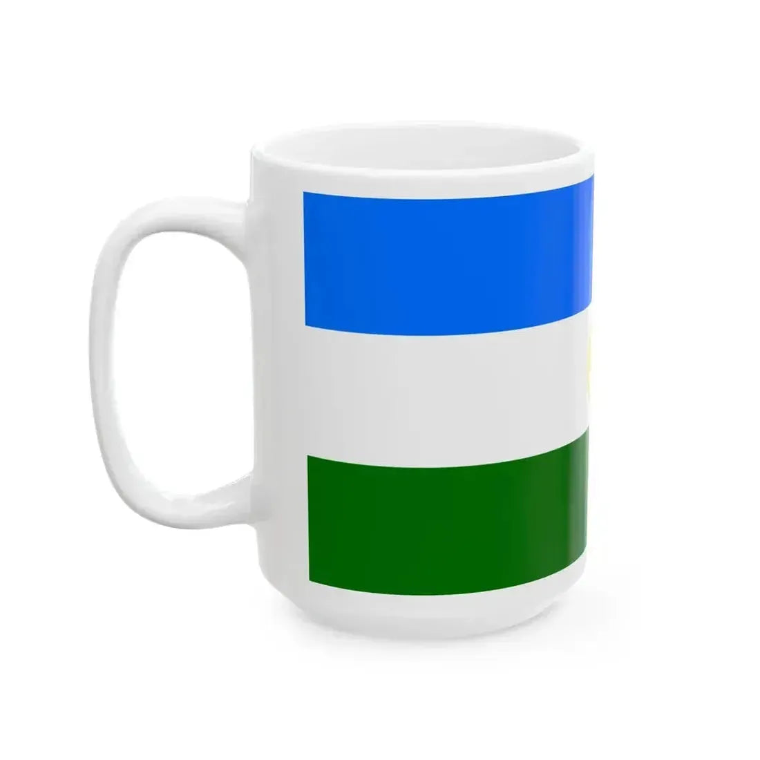 Flag of Bashkortostan 1992 (Russia) White Coffee Mug - Go Mug Yourself