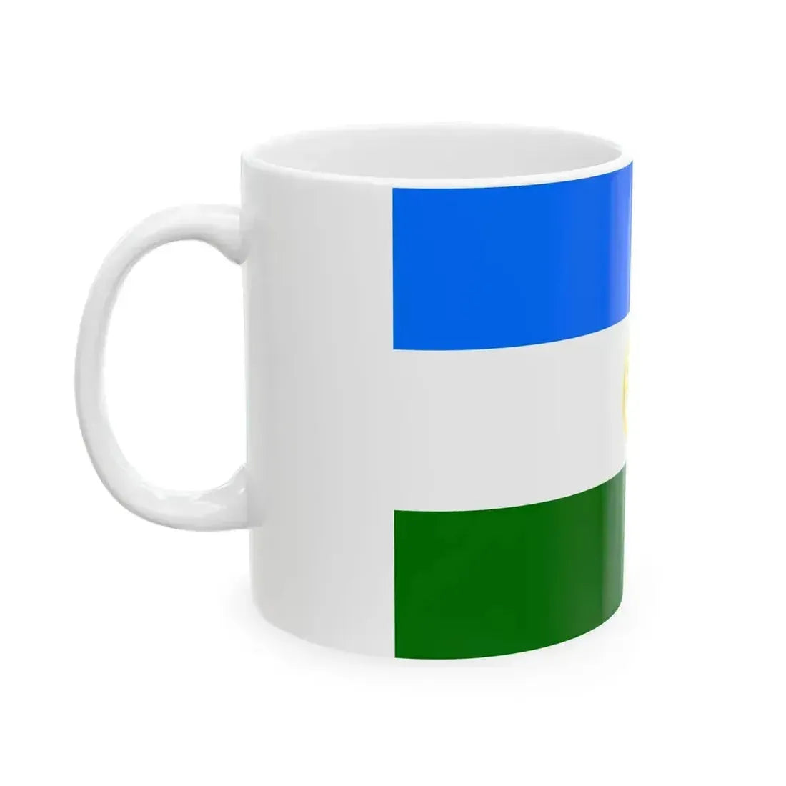 Flag of Bashkortostan (Russia) White Coffee Mug - Go Mug Yourself