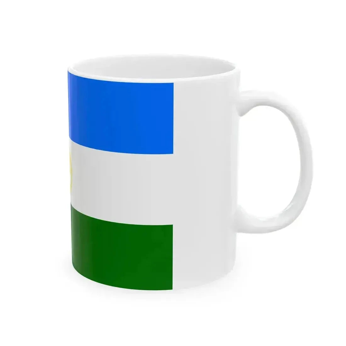 Flag of Bashkortostan (Russia) White Coffee Mug - Go Mug Yourself