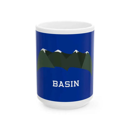 Flag of Basin Wyoming (United States) White Coffee Mug 15oz - Go Mug Yourself