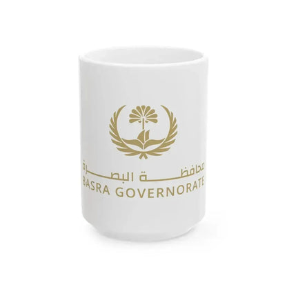 Flag of Basra Governorate (Iraq) White Coffee Mug 15oz - Go Mug Yourself