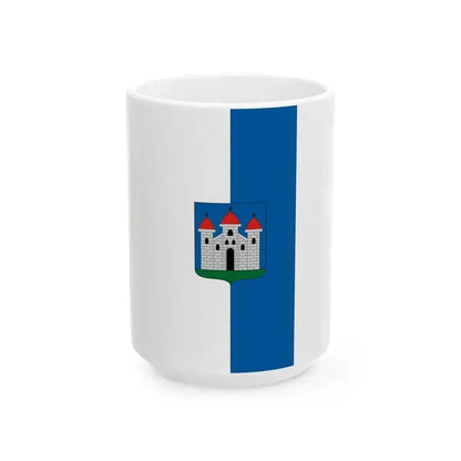 Flag of Bataszek vertical (Hungary) White Coffee Mug 15oz - Go Mug Yourself