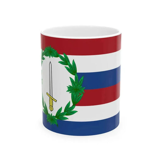 Flag of Batavia Dutch East Indies Johnsons Chart of the Flags and National Emblems of the World - 1864 (Netherlands) White Coffee Mug 11oz - Go Mug Yourself