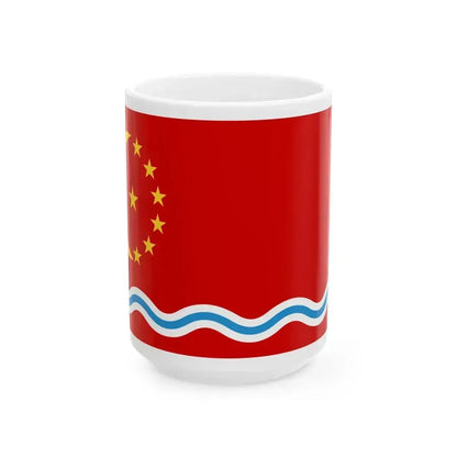 Flag of Batken (Kyrgyzstan) White Coffee Mug 15oz - Go Mug Yourself
