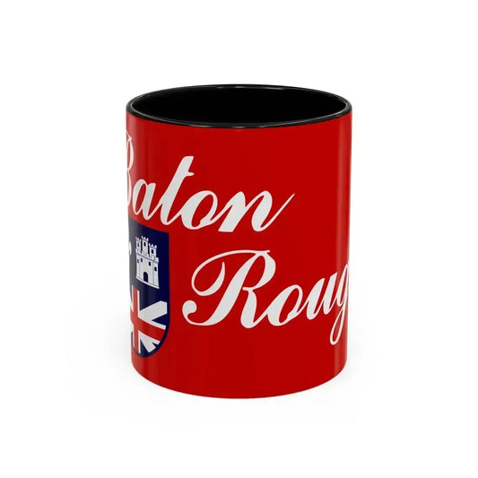Flag of Baton Rouge, Louisiana - Accent Coffee Mug 11oz Black 11oz - Go Mug Yourself