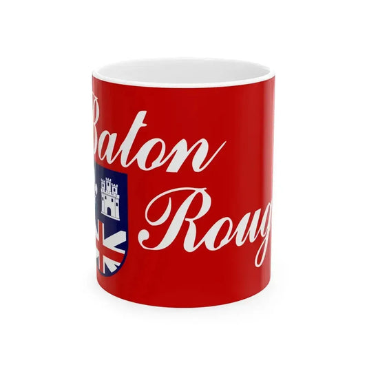 Flag of Baton Rouge Louisiana (United States) White Coffee Mug 11oz - Go Mug Yourself