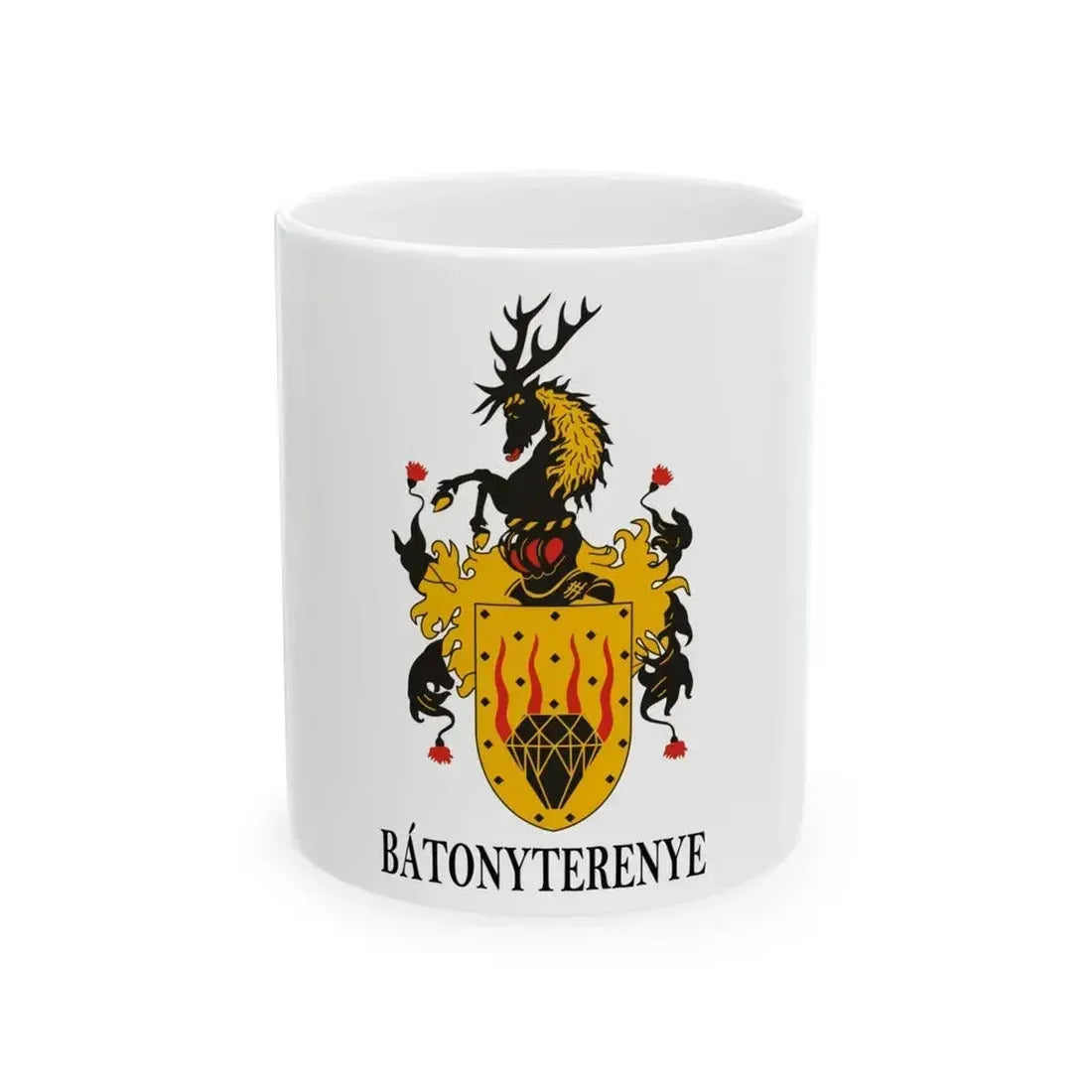 Flag of Batonyterenye (Hungary) White Coffee Mug 11oz - Go Mug Yourself