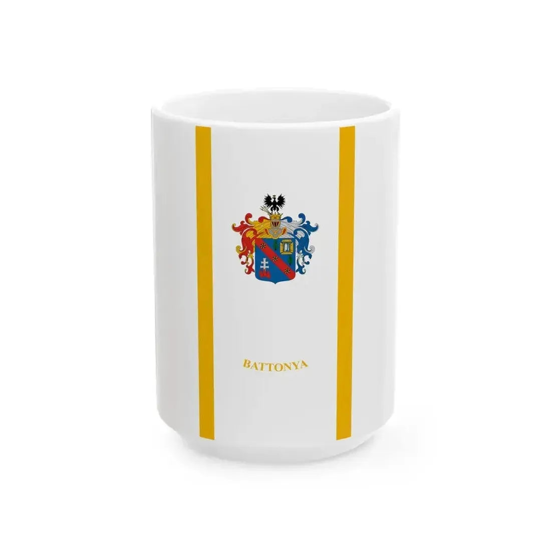 Flag of Battonya vertical (Hungary) White Coffee Mug 15oz - Go Mug Yourself