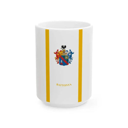 Flag of Battonya vertical (Hungary) White Coffee Mug 15oz - Go Mug Yourself