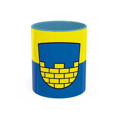 Flag of Bautzen Germany - Accent Coffee Mug 11oz Light Blue - Go Mug Yourself