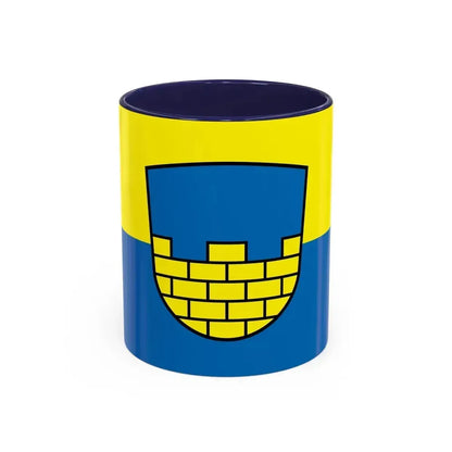 Flag of Bautzen Germany - Accent Coffee Mug 11oz Navy - Go Mug Yourself