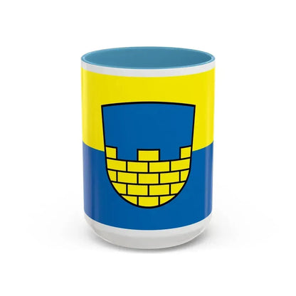 Flag of Bautzen Germany - Accent Coffee Mug 15oz Light Blue - Go Mug Yourself