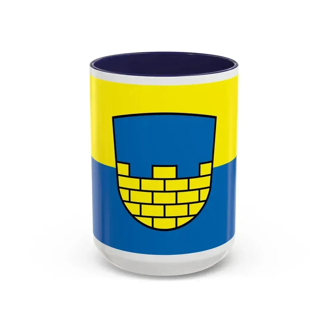 Flag of Bautzen Germany - Accent Coffee Mug 15oz Navy - Go Mug Yourself