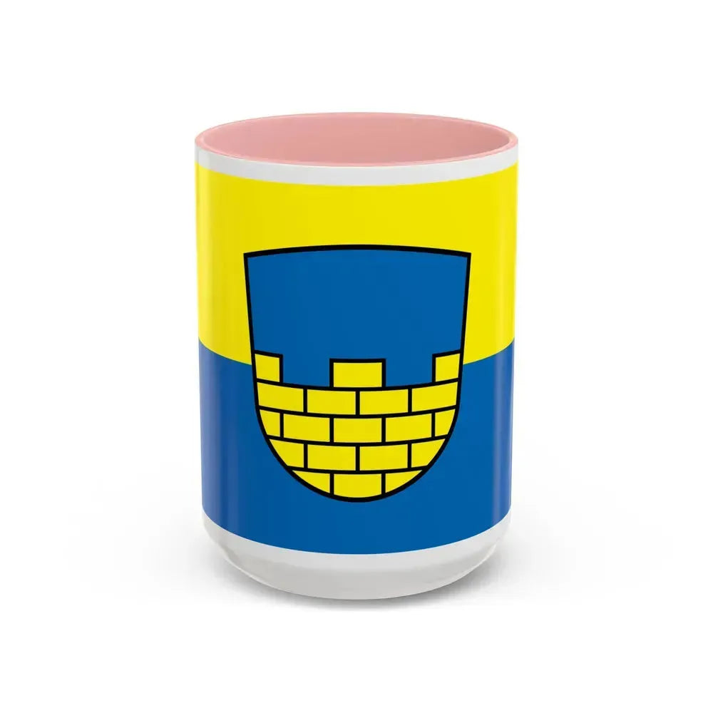 Flag of Bautzen Germany - Accent Coffee Mug 15oz Pink - Go Mug Yourself