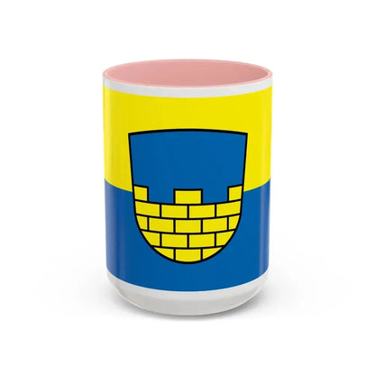Flag of Bautzen Germany - Accent Coffee Mug 15oz Pink - Go Mug Yourself