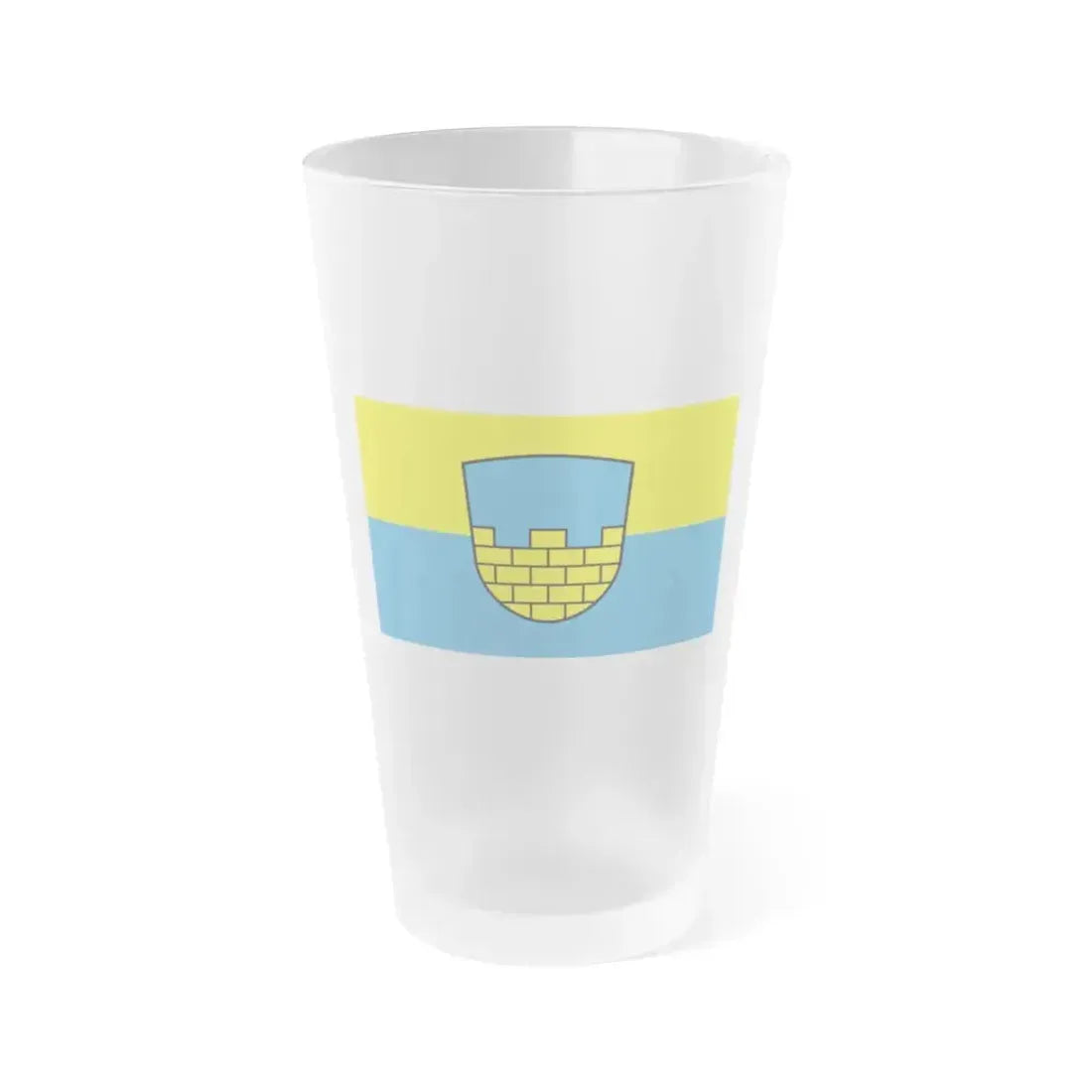Flag of Bautzen Germany - Frosted Pint Glass 16oz 16oz Frosted - Go Mug Yourself