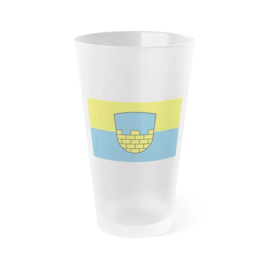 Flag of Bautzen Germany - Frosted Pint Glass 16oz 16oz Frosted - Go Mug Yourself
