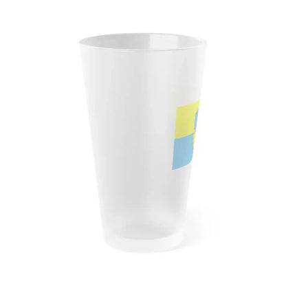 Flag of Bautzen Germany - Frosted Pint Glass 16oz - Go Mug Yourself