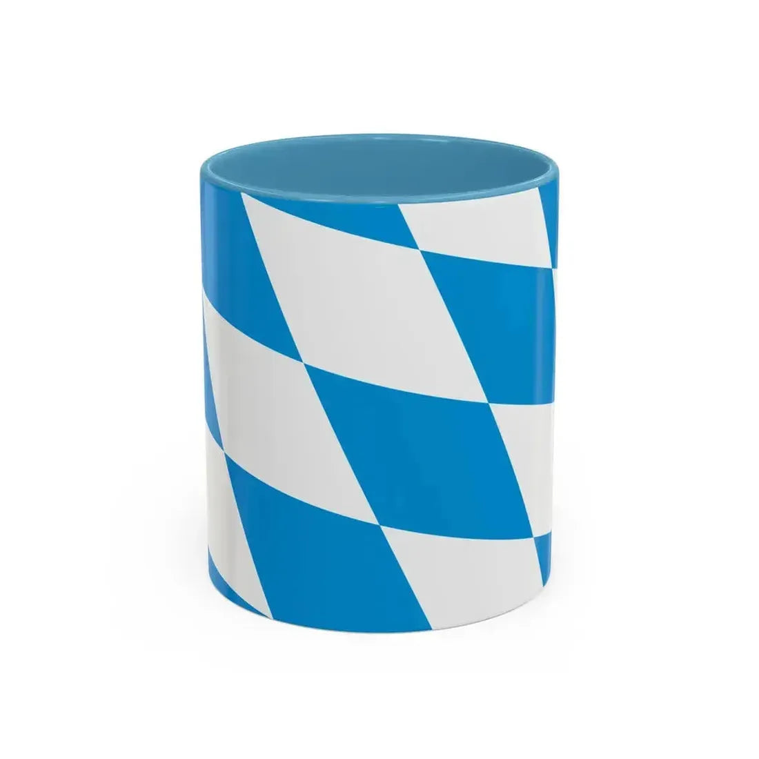 Flag of Bavaria lozengy variant Germany - Accent Coffee Mug 11oz Light Blue - Go Mug Yourself