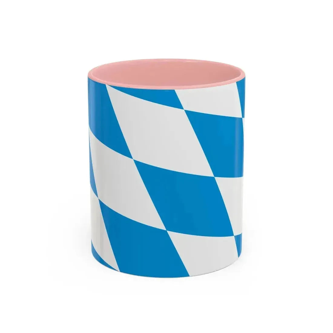 Flag of Bavaria lozengy variant Germany - Accent Coffee Mug 11oz Pink - Go Mug Yourself