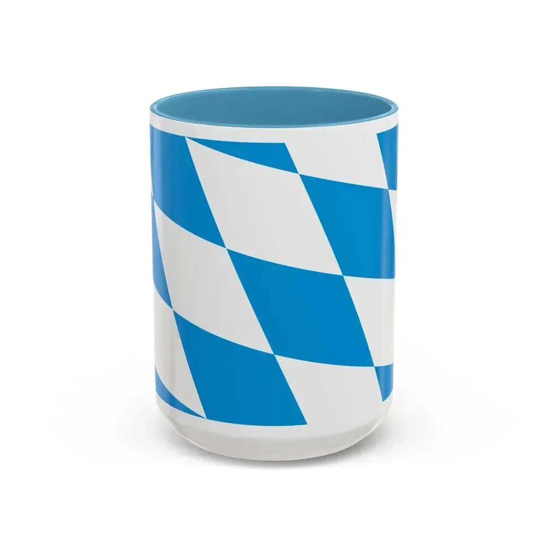 Flag of Bavaria lozengy variant Germany - Accent Coffee Mug 15oz Light Blue - Go Mug Yourself