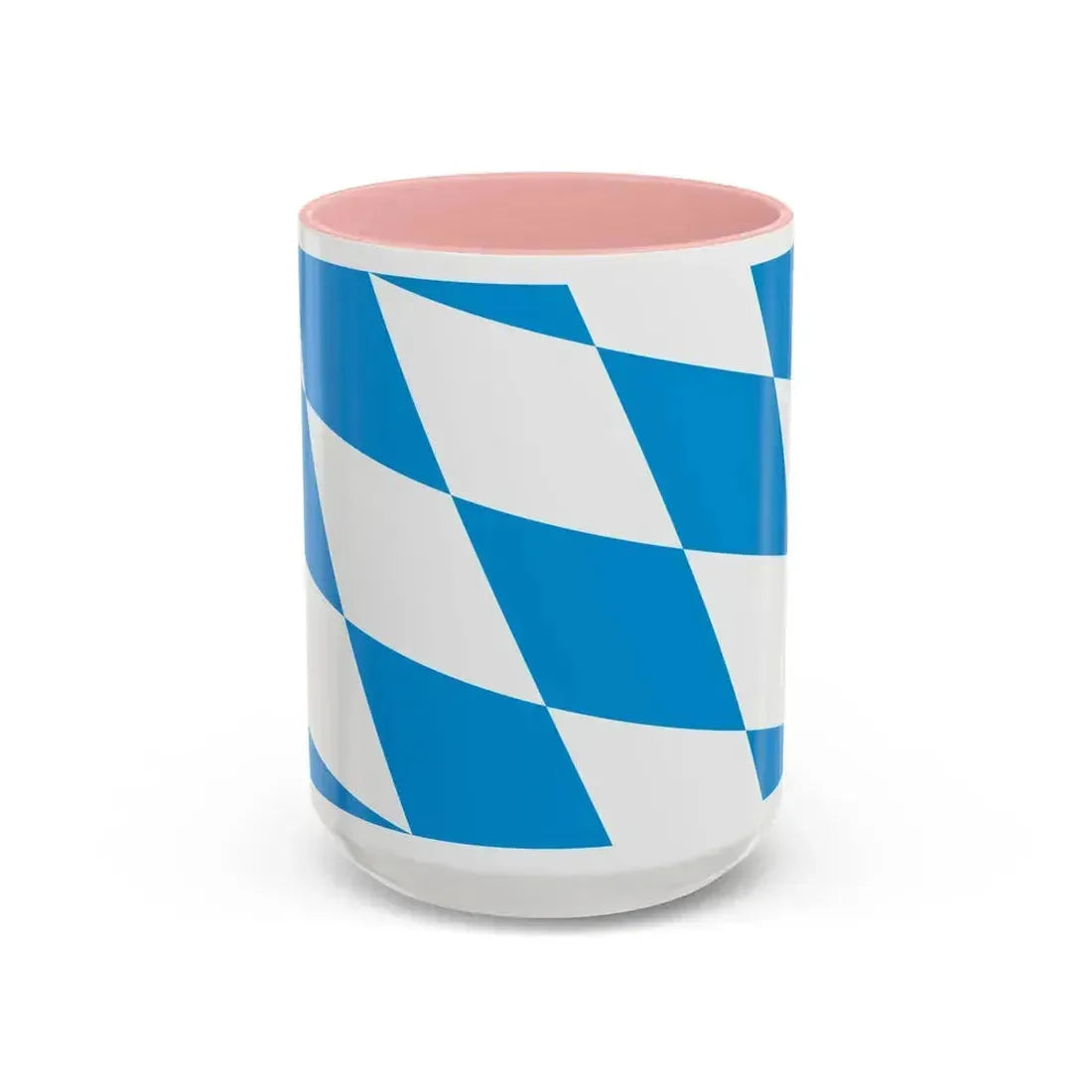 Flag of Bavaria lozengy variant Germany - Accent Coffee Mug 15oz Pink - Go Mug Yourself