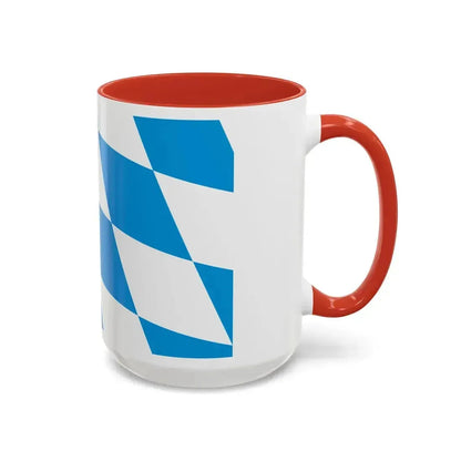 Flag of Bavaria lozengy variant Germany - Accent Coffee Mug - Go Mug Yourself