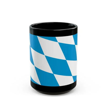 Flag of Bavaria lozengy variant Germany - Black Coffee Mug 15oz - Go Mug Yourself