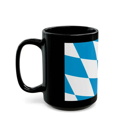 Flag of Bavaria lozengy variant Germany - Black Coffee Mug - Go Mug Yourself