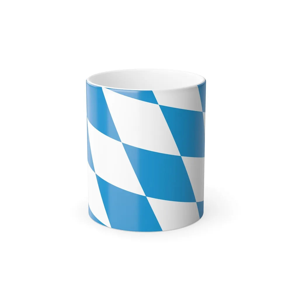 Flag of Bavaria lozengy variant Germany - Color Changing Mug 11oz-11oz-Go Mug Yourself