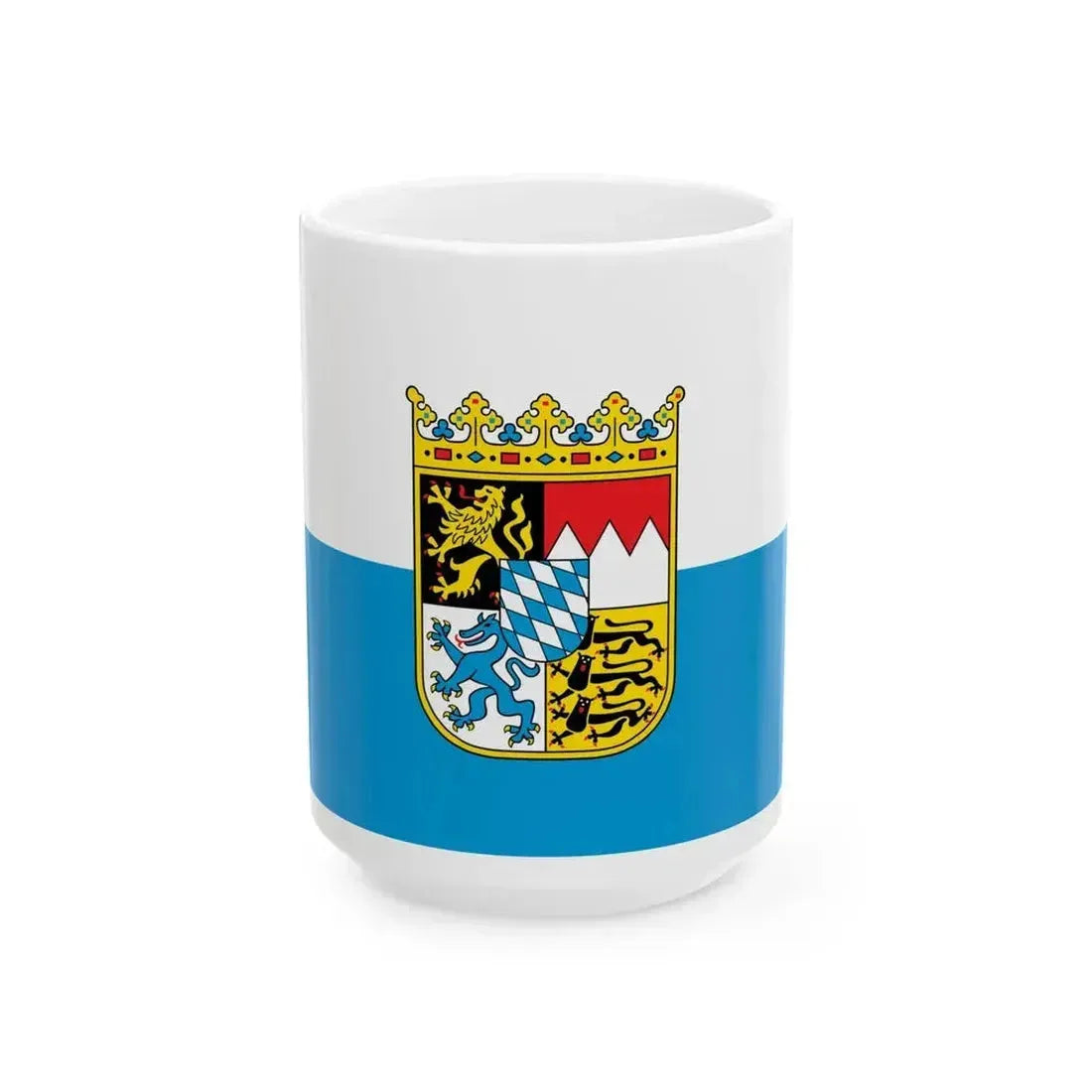 Flag of Bavaria state (Germany) White Coffee Mug 15oz - Go Mug Yourself