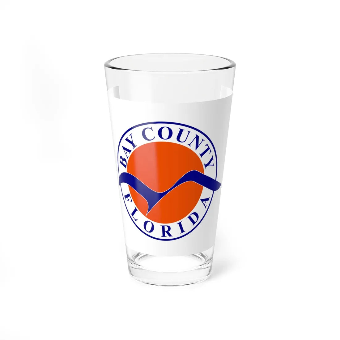 Flag of Bay County Florida (United States) Pint Glass 16oz 16oz - Go Mug Yourself