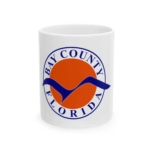 Flag of Bay County Florida (United States) White Coffee Mug 11oz - Go Mug Yourself