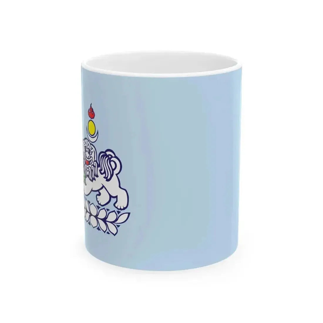 Flag of Bayanzurkh district Ulaanbaatar (Mongolia) White Coffee Mug 11oz - Go Mug Yourself