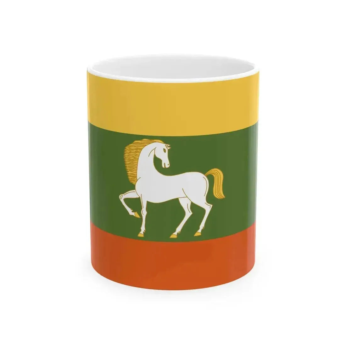 Flag of Baymaksky rayon (Russia) White Coffee Mug 11oz - Go Mug Yourself