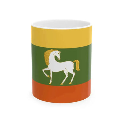 Flag of Baymaksky rayon (Russia) White Coffee Mug 11oz - Go Mug Yourself