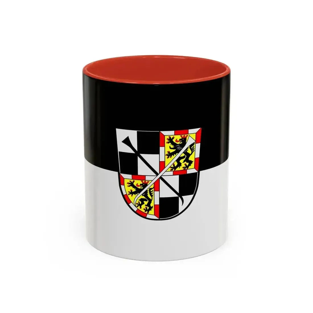 Flag of Bayreuth 2 Germany - Accent Coffee Mug 11oz Red - Go Mug Yourself