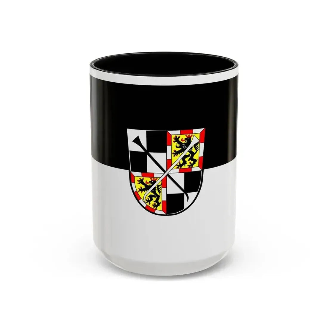 Flag of Bayreuth 2 Germany - Accent Coffee Mug 15oz Black - Go Mug Yourself
