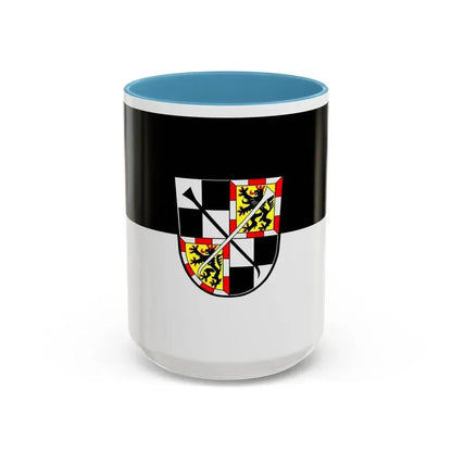 Flag of Bayreuth 2 Germany - Accent Coffee Mug 15oz Light Blue - Go Mug Yourself