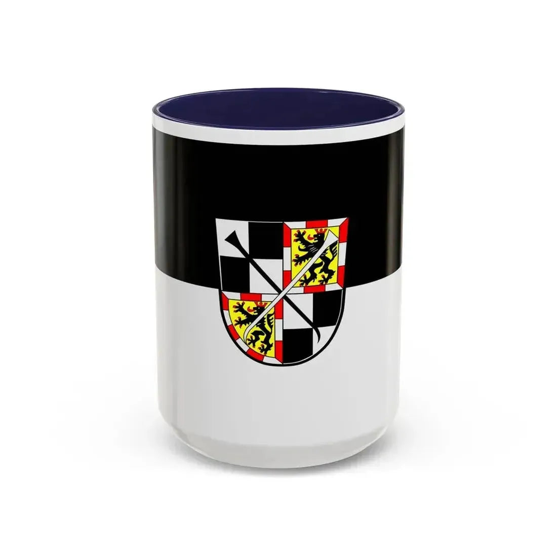 Flag of Bayreuth 2 Germany - Accent Coffee Mug 15oz Navy - Go Mug Yourself