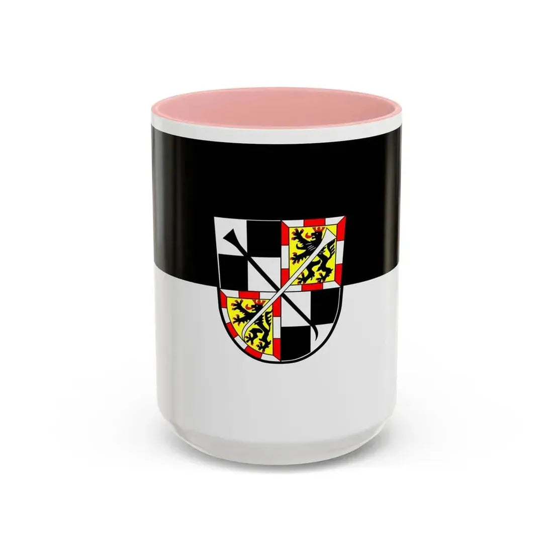 Flag of Bayreuth 2 Germany - Accent Coffee Mug 15oz Pink - Go Mug Yourself
