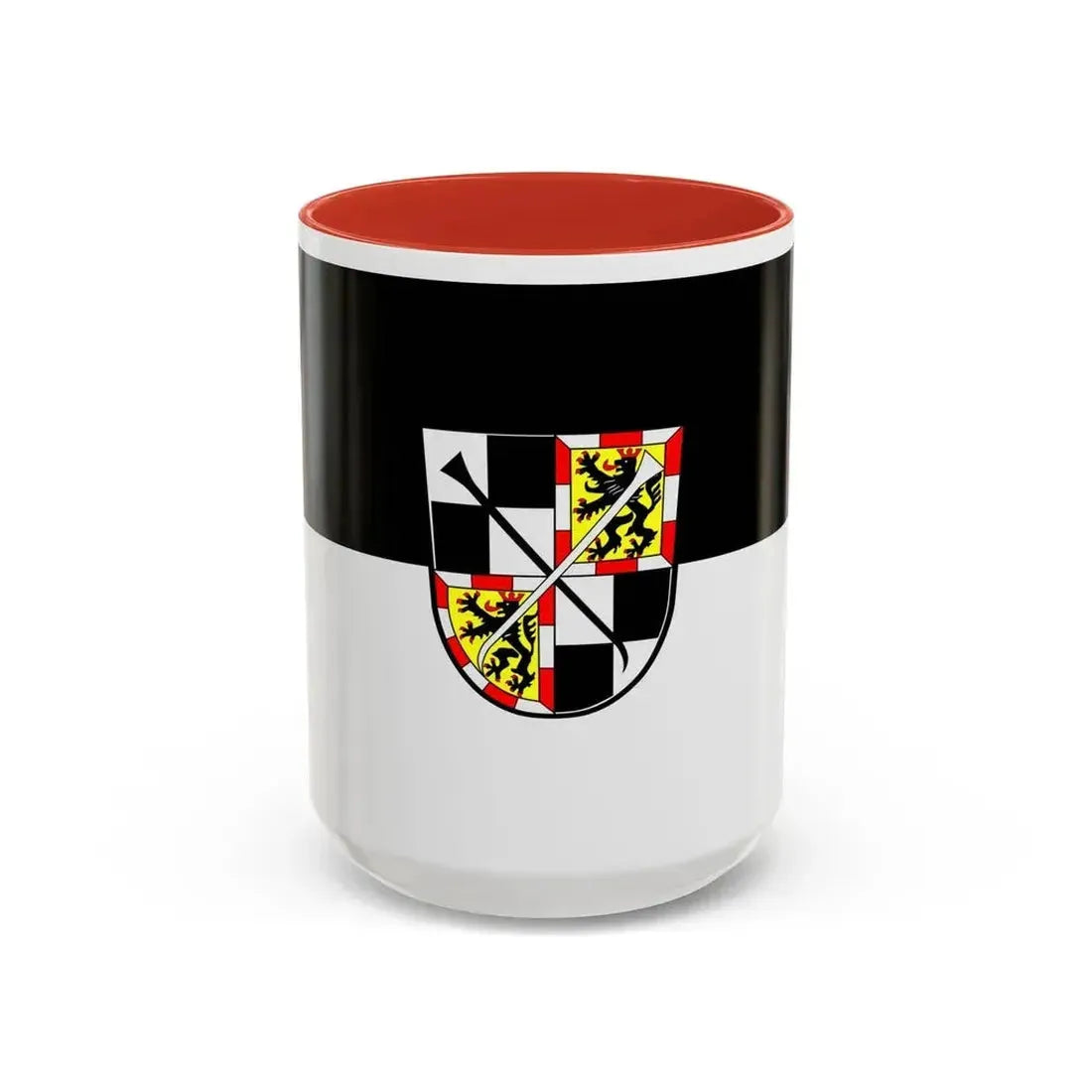 Flag of Bayreuth 2 Germany - Accent Coffee Mug 15oz Red - Go Mug Yourself
