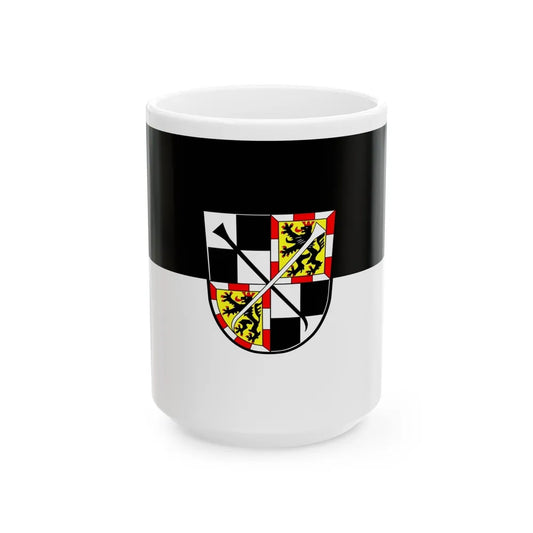 Flag of Bayreuth 2 Germany - White Coffee Mug-15oz-Go Mug Yourself