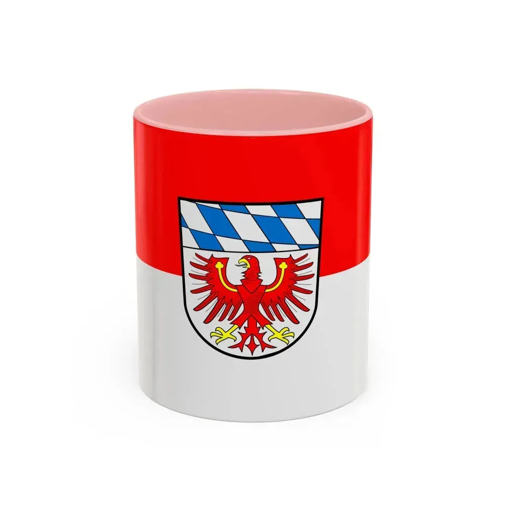 Flag of Bayreuth Germany - Accent Coffee Mug 11oz Pink - Go Mug Yourself